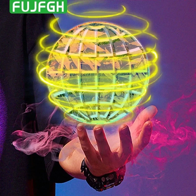 Летающий мяч Бумеранг Flyorb Magic со светодиодной подсветкой Дрон Hover Ball Fly Nova Orb Flying Spinner Непоседа игрушки Детский семейный подарок