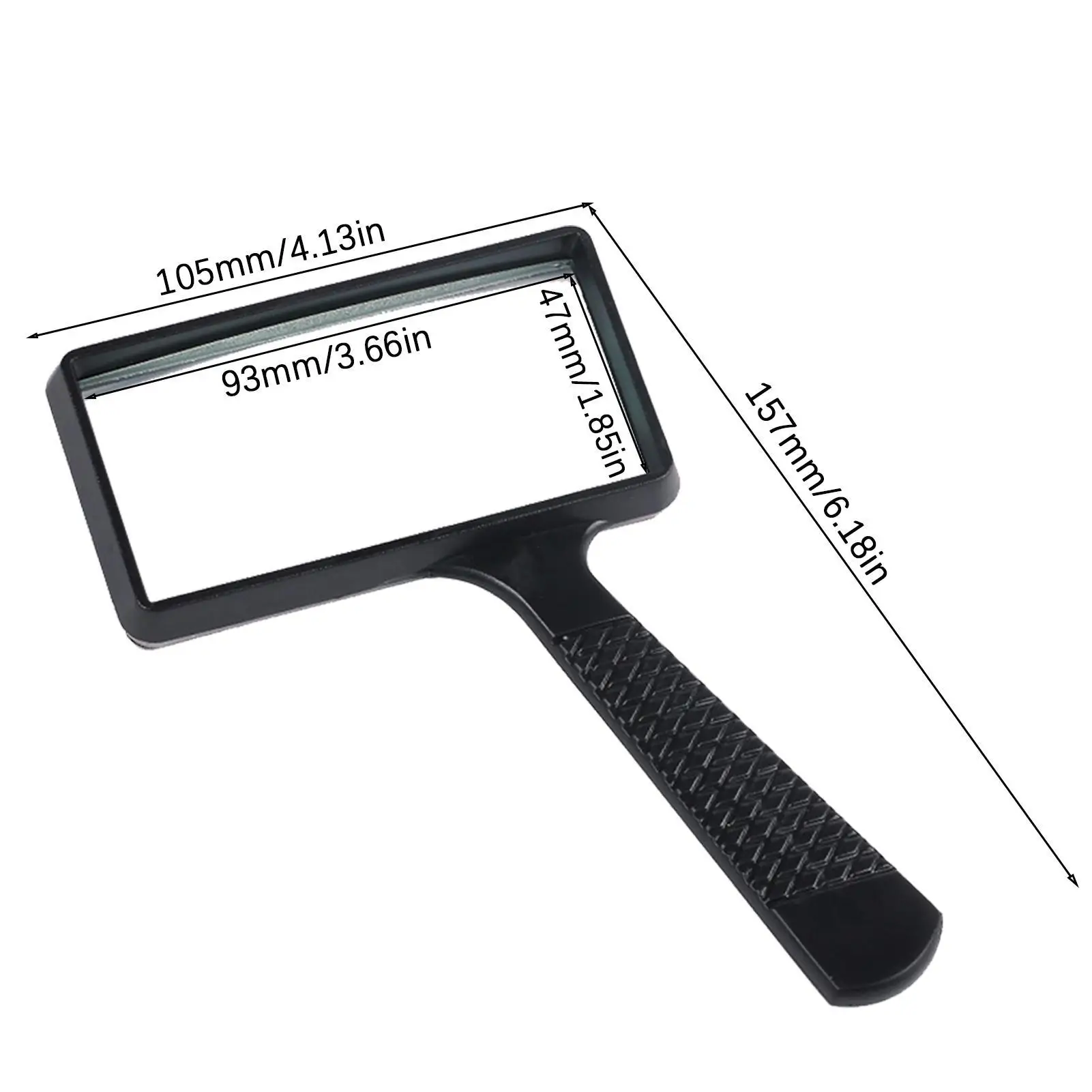 Portable Handheld 3X High Definition Rectangle Reading Magnifier Glass Lens Loupe For Old People Reading, Observation, Hobbies