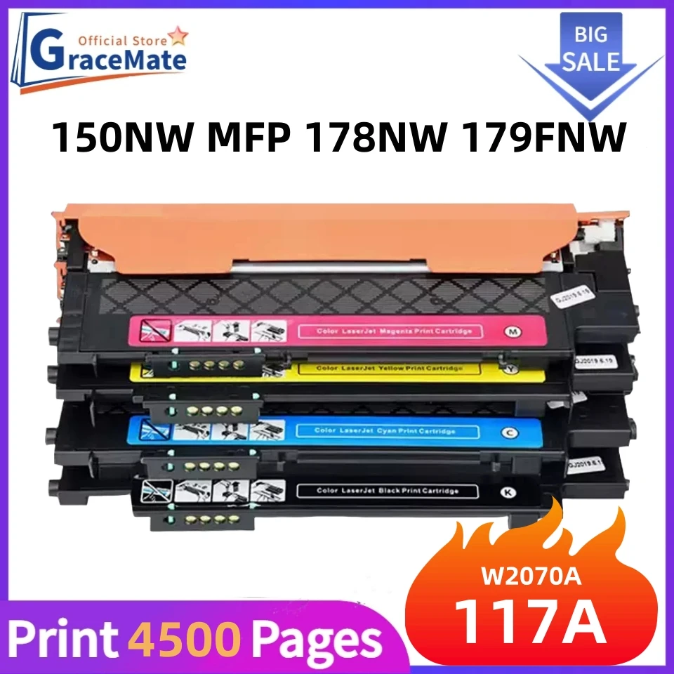 117A Toner Cartridges Full for HP MFP179fnw 178nw 150a 150nw Color Laser Printer W2070a W2071a/2a W2073a Toner Cartridge