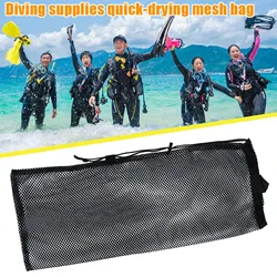 Diving Drawstring Mesh Bag Diving Net Bag with Secure Drawstring Closure for Sports Workout Beach Swim