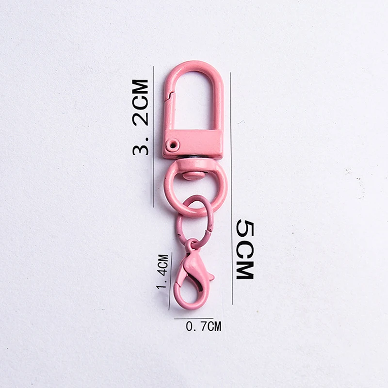 Colorful Lobster Clasp Hooks Keychain Candy Color DIY Keychain Connector Key Ring Jewelry Making Buckle Accessories Gifts