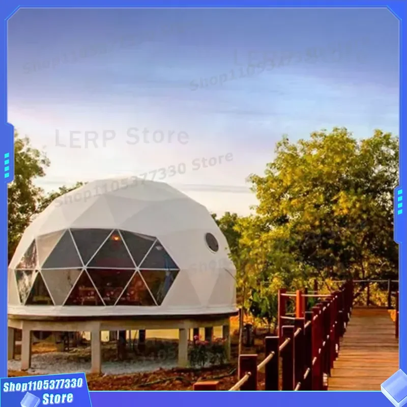 Luxury PVC Roof Prefab Transparent Geodesic Dome 7m Diameter Event Exhibition Tent All Seasons Outdoor Hotel Glamping Desert