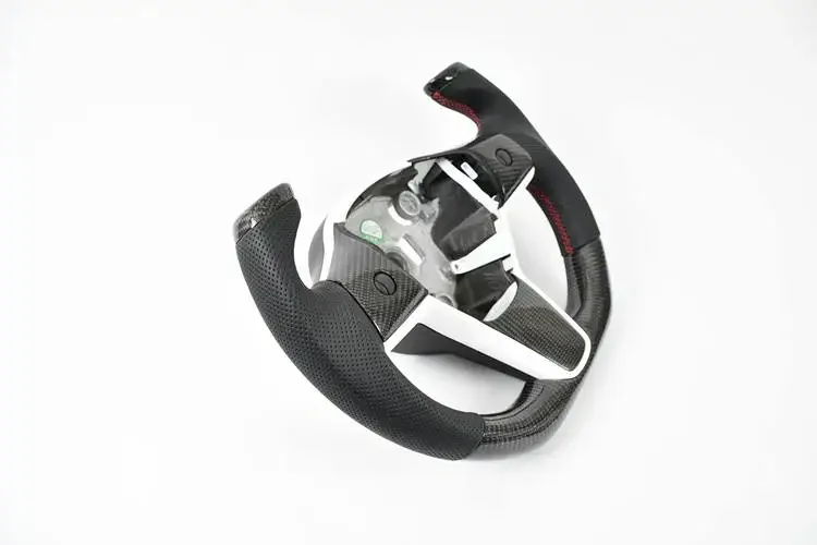 The Factory's New Custom Hand-made Real Carbon Fiber Steering Wheel Is Tailored To The Teslas  Model 3