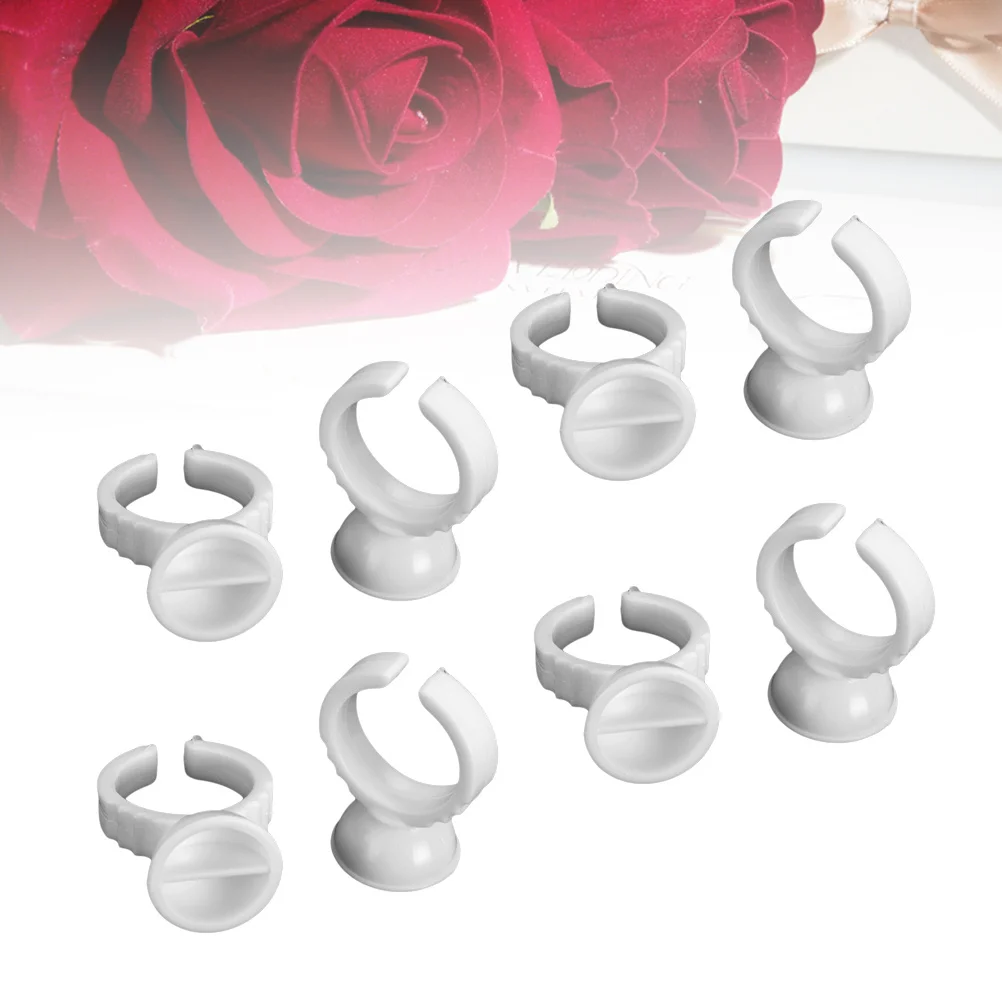 

100Pcs Eyebrow Tattoo Ink Ring Cups Disposable Clear Pigment Holders Professional Lash Extension Makeup Tool Size