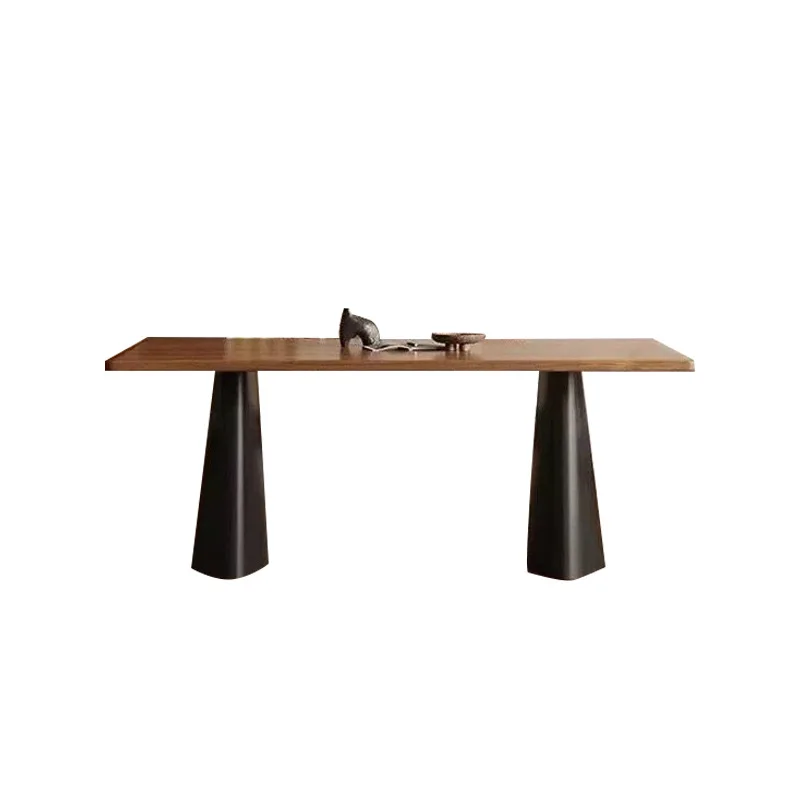 Solid wood dining table rectangular new wabi wood dining chair designer restaurant table