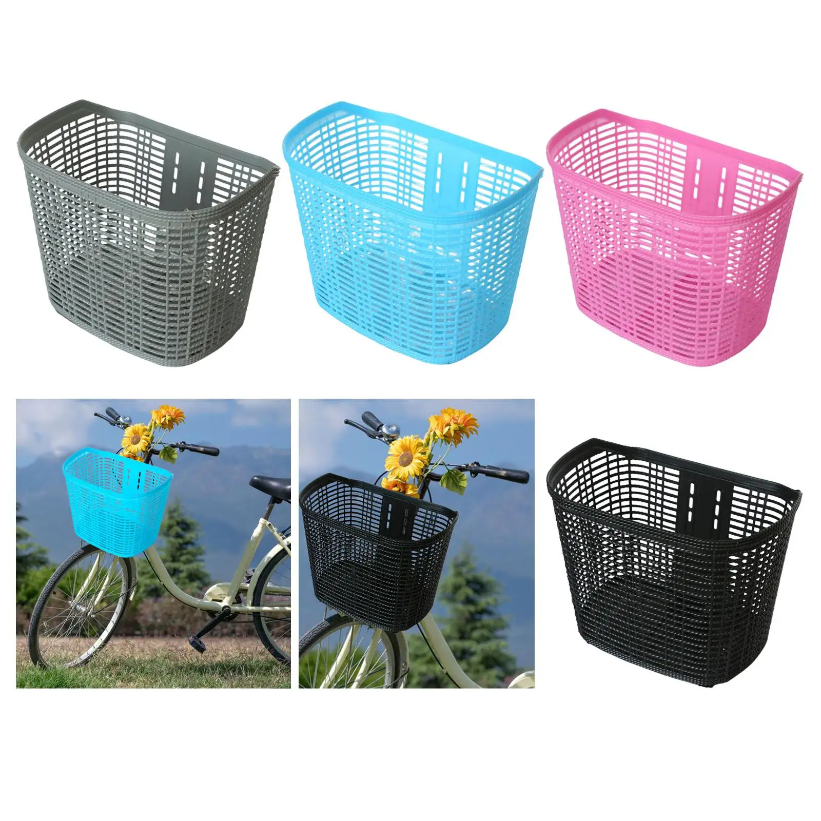 Cesta delantera para bicicleta de montaña, cesta grande para equipaje, viaje