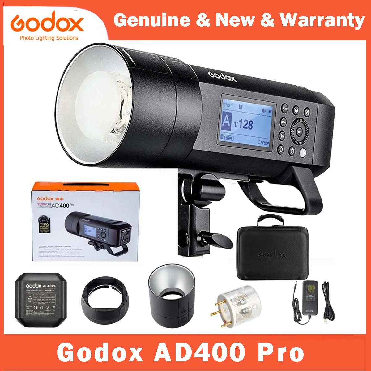 Godox AD400Pro AD400 Pro 400W WITSTRO All-in-One Outdoor Flash  Li-on Battery TTL HSS with Built-in 2.4G Wireless X System