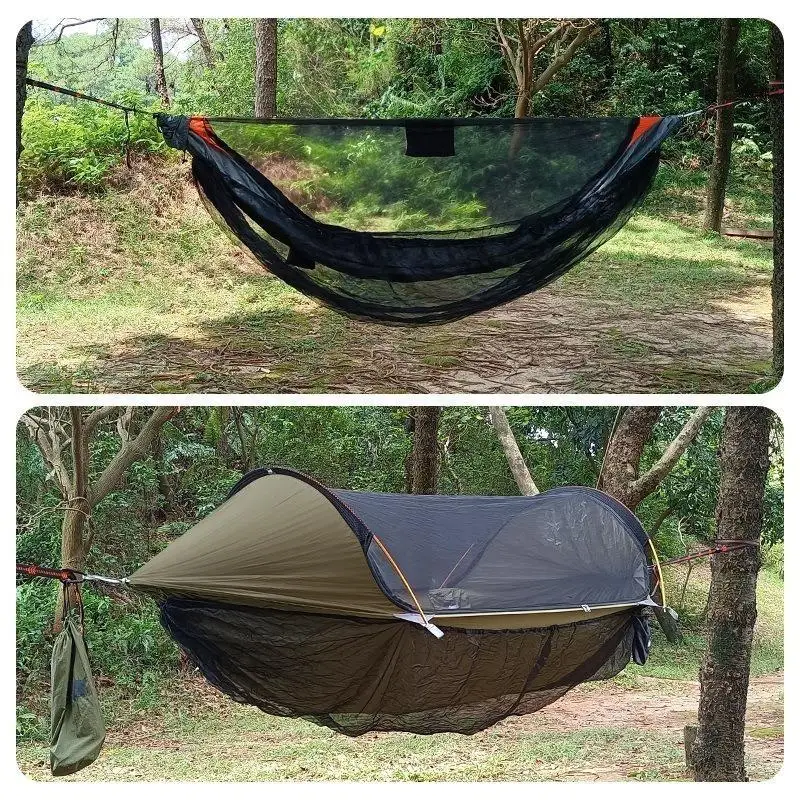 Traveler Hammock Bottom Mosquito Cover Camping Hammock Quick Opening Mosquito Net Outdoor Hammock Detachable Mosquito Net