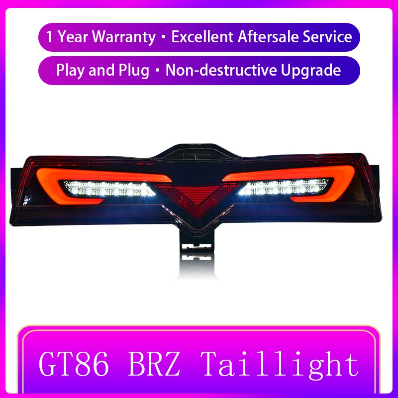 A Pair of Car Styling For Toyota GT 86 BRZ 2012-2020 Rear Light DRL Tail Lamp LED Dynamic Brake Taillights Automatic Accessories