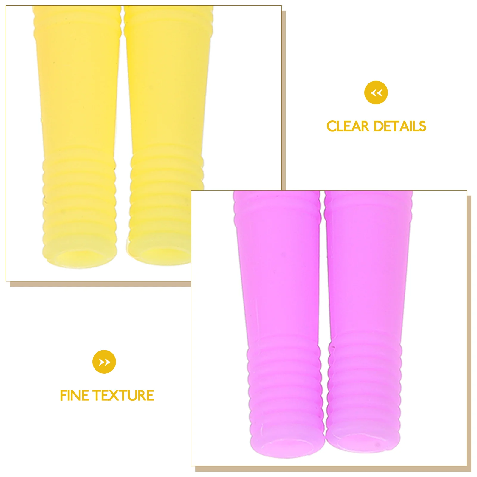 

6 Pairs Anti-slip Handle Cover Cuticle Scissors Clippers Case Silicone Sleeves Random Color Manicure Tool Handle Sleeve