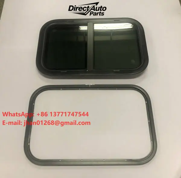 Premium Double Acrylic Horizontal Black RV Sliding Window Camper Van Sliding Window for Motorhome