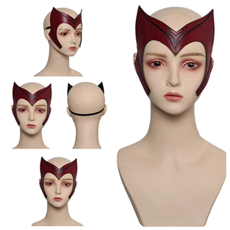 

Scarlet Cos Witch Cosplay Mask Adult Women Fantasy Headband Costume Accessories Masquerade Halloween Party Props Headgear Gifts