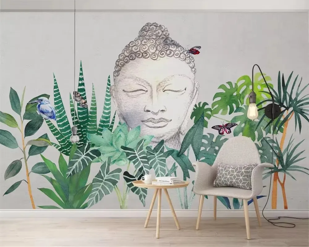 

Обои на заказ в стиле Юго-Восточной Азии, тропические растения, ТВ-фон, украшение для дома, гостиная, 3d обои