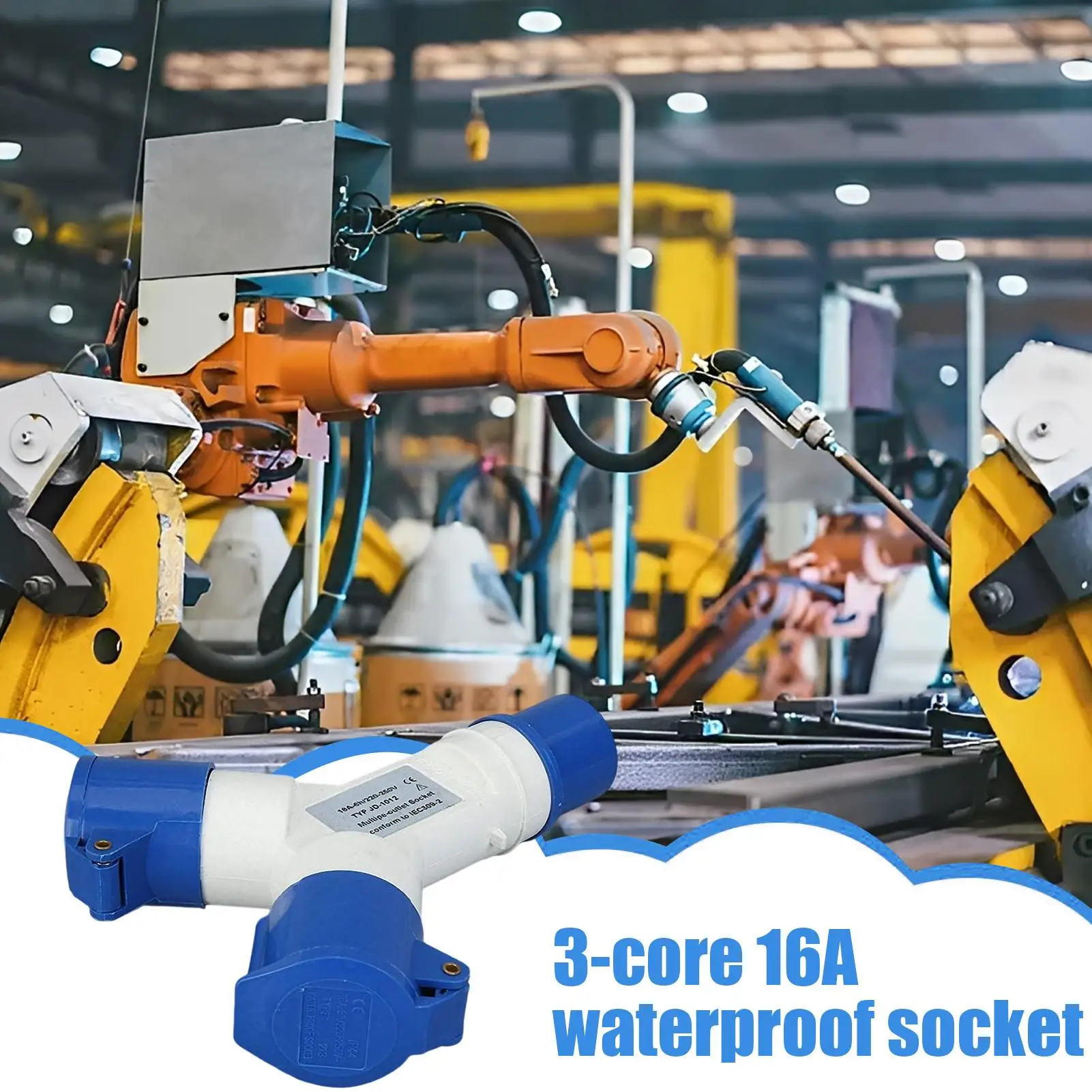 

Промышленная розетка, 2-сторонний разветвитель, промышленная розетка, 16 А, сверхмощное, сильноточное, соединительное оборудование