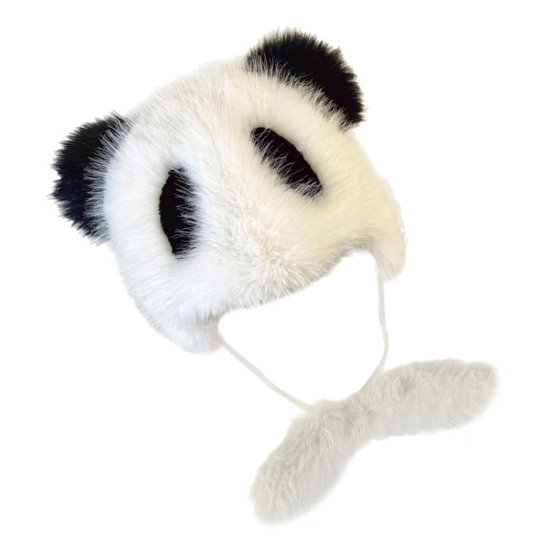 Panda Pattern Hat Soft Bonnet Caps Ear Hat Winter Hat