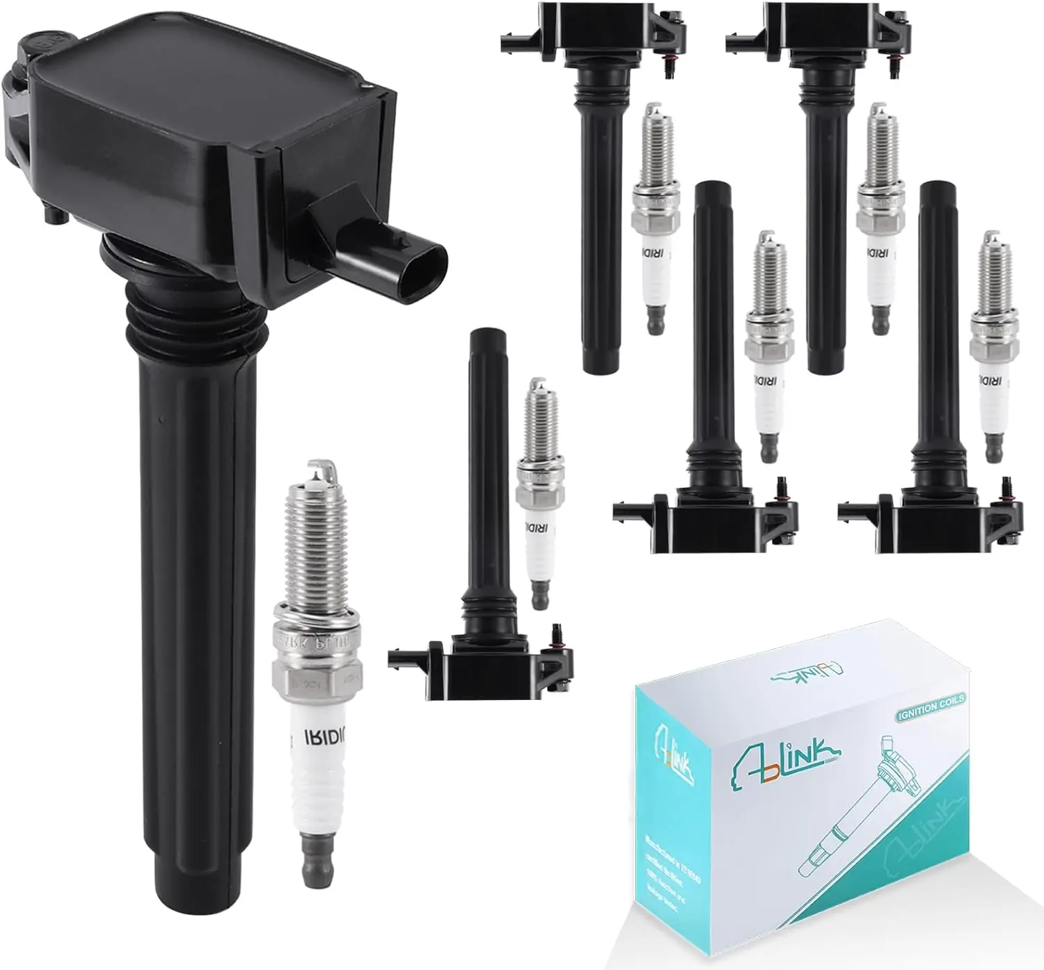 

6PCS Ignition Coil Pack with Spark Plugs for Jeep, Chrysler, Dodge, Ram, Volkswagen Vehicles - Compatible with 3.6L Engines