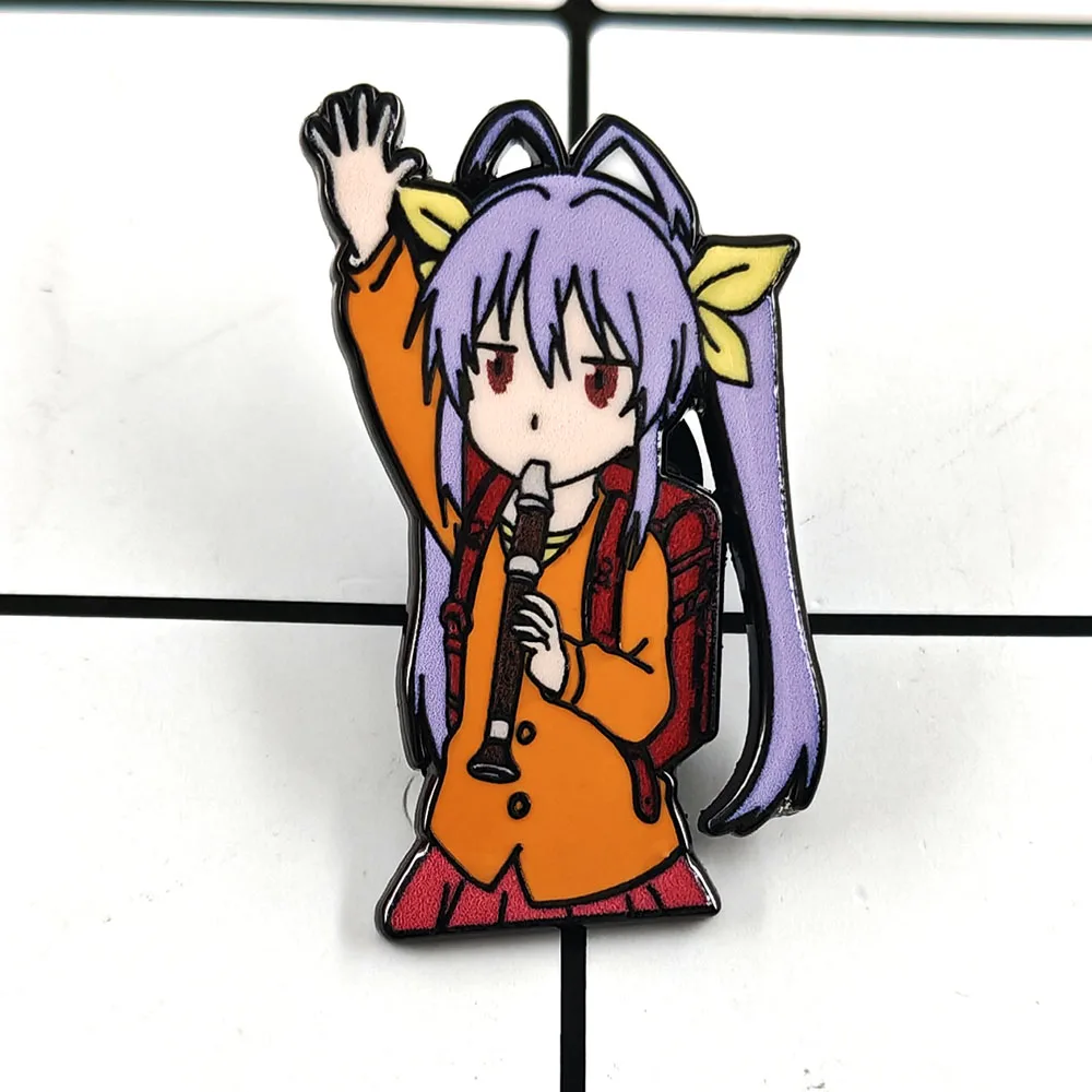 Non Non Biyori Renge Miyauchi Enamel Pin Cute Girl Cartoon Character Brooch Anime Periphery Badge Fans Collection Decorative Pin
