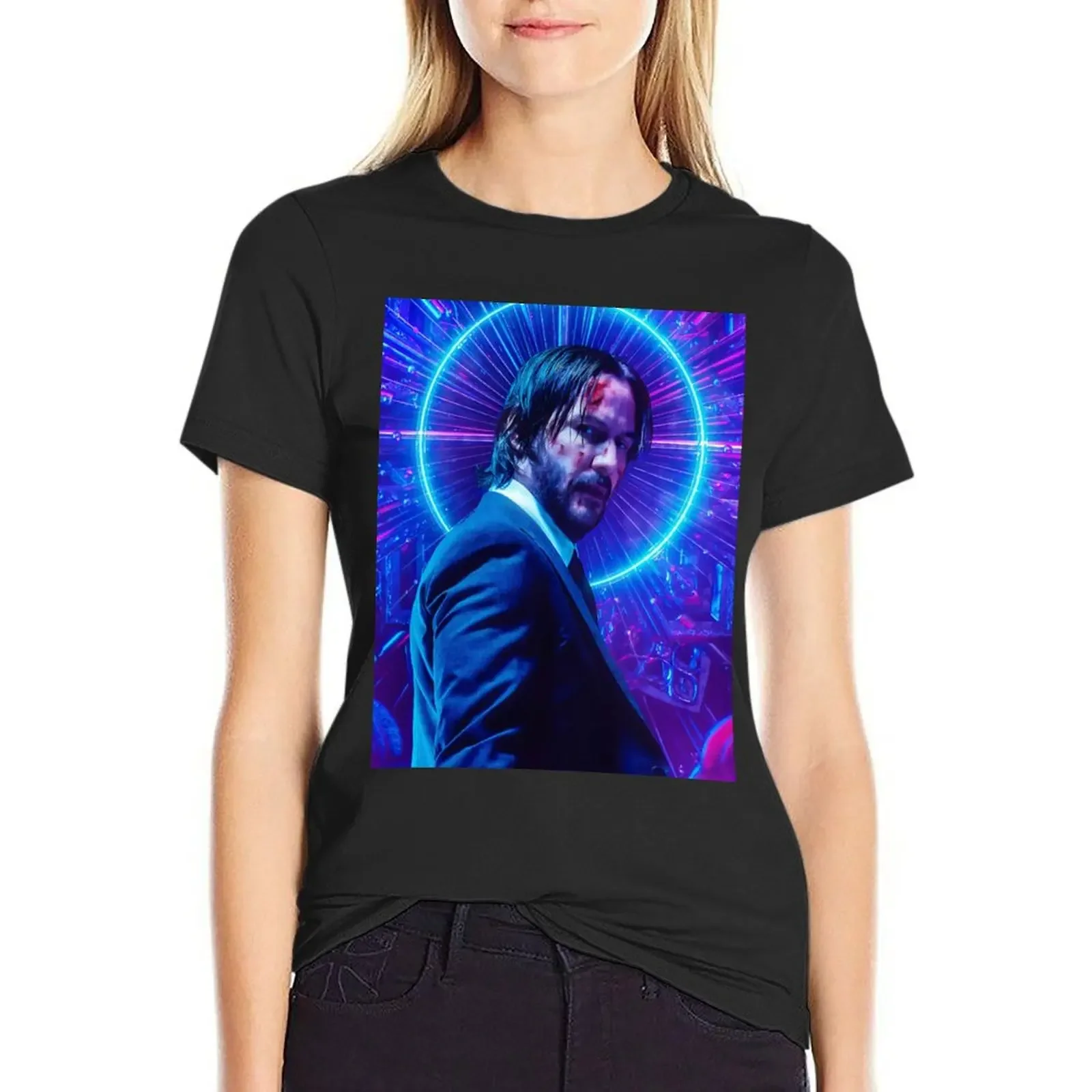 John wick T-Shirt funny Aesthetic clothing shirts graphic tees kawaii clothes t shirt Women