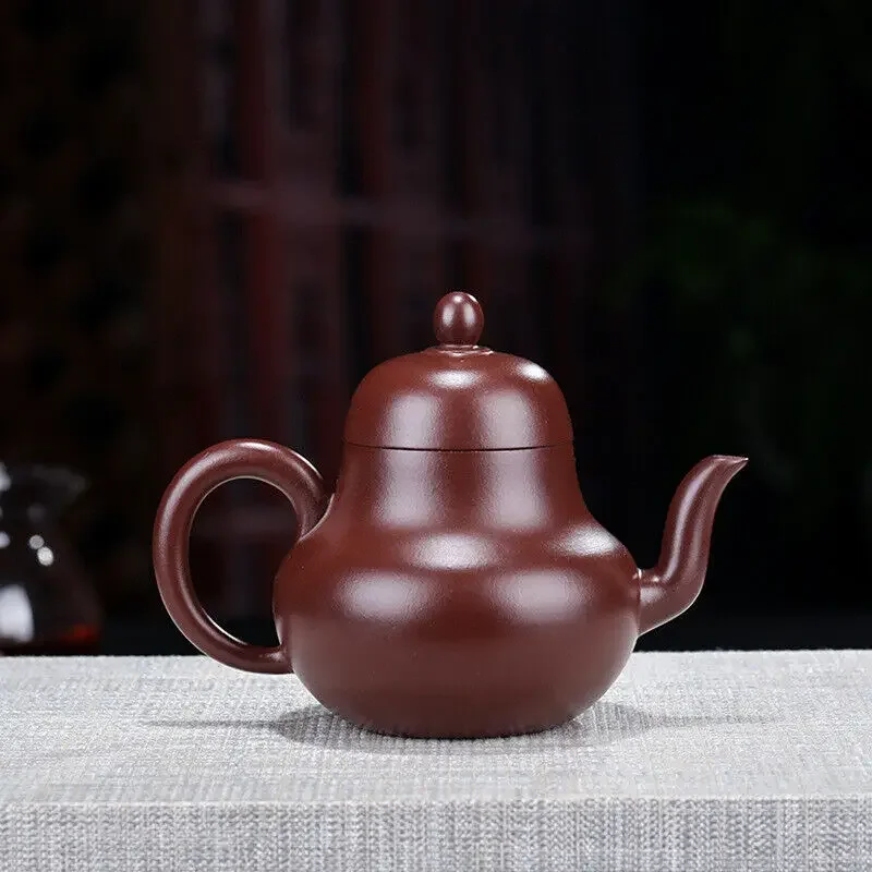 China Yixing Zisha Pottery Purple Zhu Clay Handmade Mesh Teapot