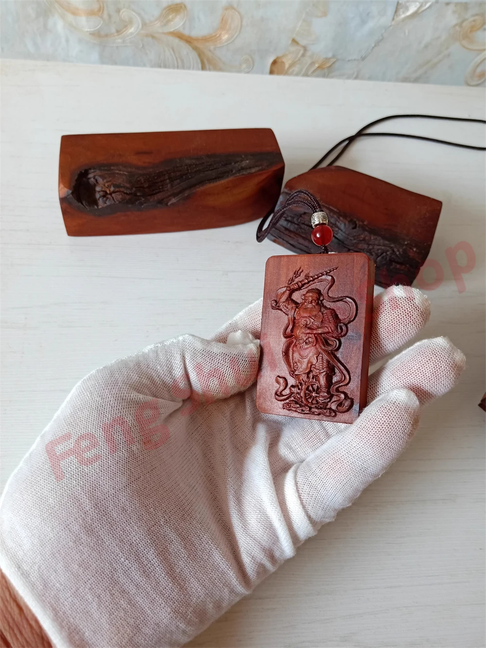 Lightning strike jujube wood,Wang Lingguan, Marshal Tianjun, Taoist pendants, ritual tools, Taoist cultural handicrafts