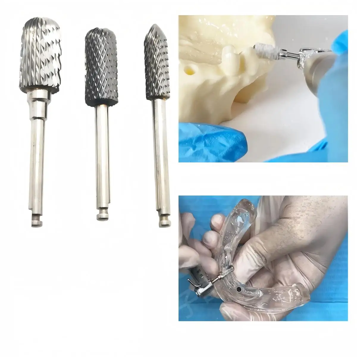 Premium Dental Tungsten Carbide Bur Lab Cutter for Acrylic Surgical Guide Trimming and Bone Contouring Surgical Procedures