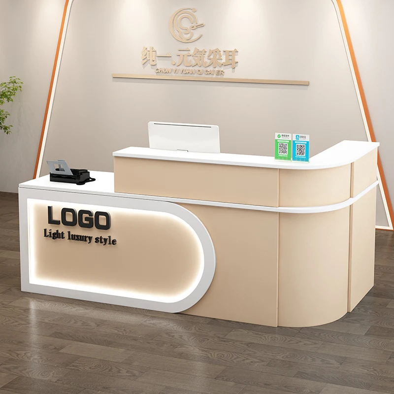 ديكورات مكاتب استقبال التجميل الفاخرة الحديثة مكتب الاستقبال مكافحة صالون تجميل مكتب الاستقبال الأثاث التجاري