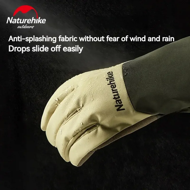 Naturehike Windproof Winter Gloves Thermal Outdoor Cycling Mountaineering Skiing Gloves Waterproof Anti-slip Touch Screen Gloves