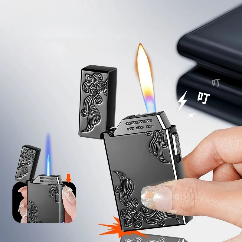 Intelligent Induction Steel Sound Dual Fire Conversion Lighter Windproof Direct Spray Inflatable Lighter High-end Men's Gift - Image 3