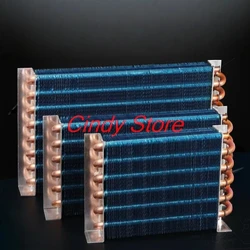 1PCS Copper Tube Heat Exchanger for Physical Cooling Condenser Coil Refrigerator Aluminum Fin Heat Exchanger Small Without Shell