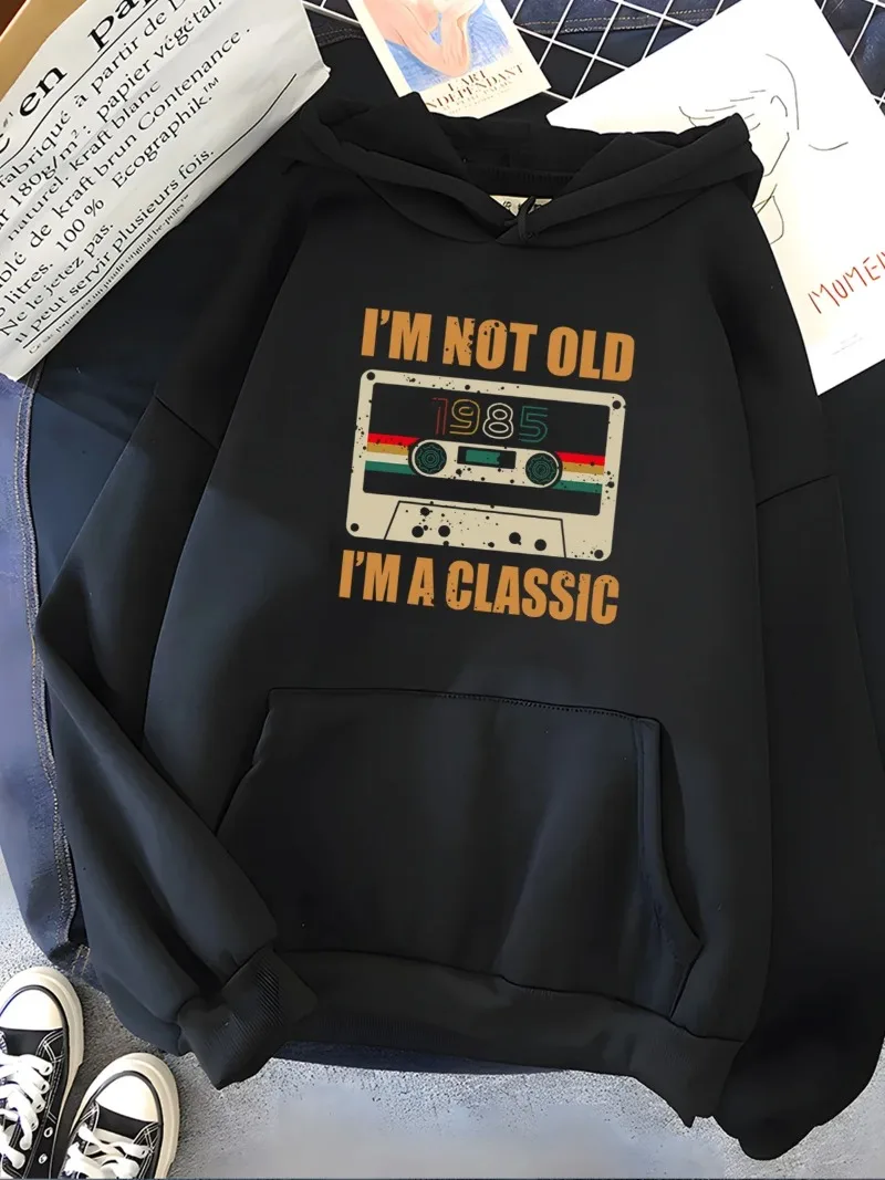 Damskie miękkie Casual Oversized odzież sportowa bluza damska ciepłe polary damskie ubrania Vintage Hirsionsan główna ulica bluzy z kapturem z nadrukami