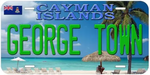 Cayman Island George Town CI03 Novelty Car License Plate Aluminum