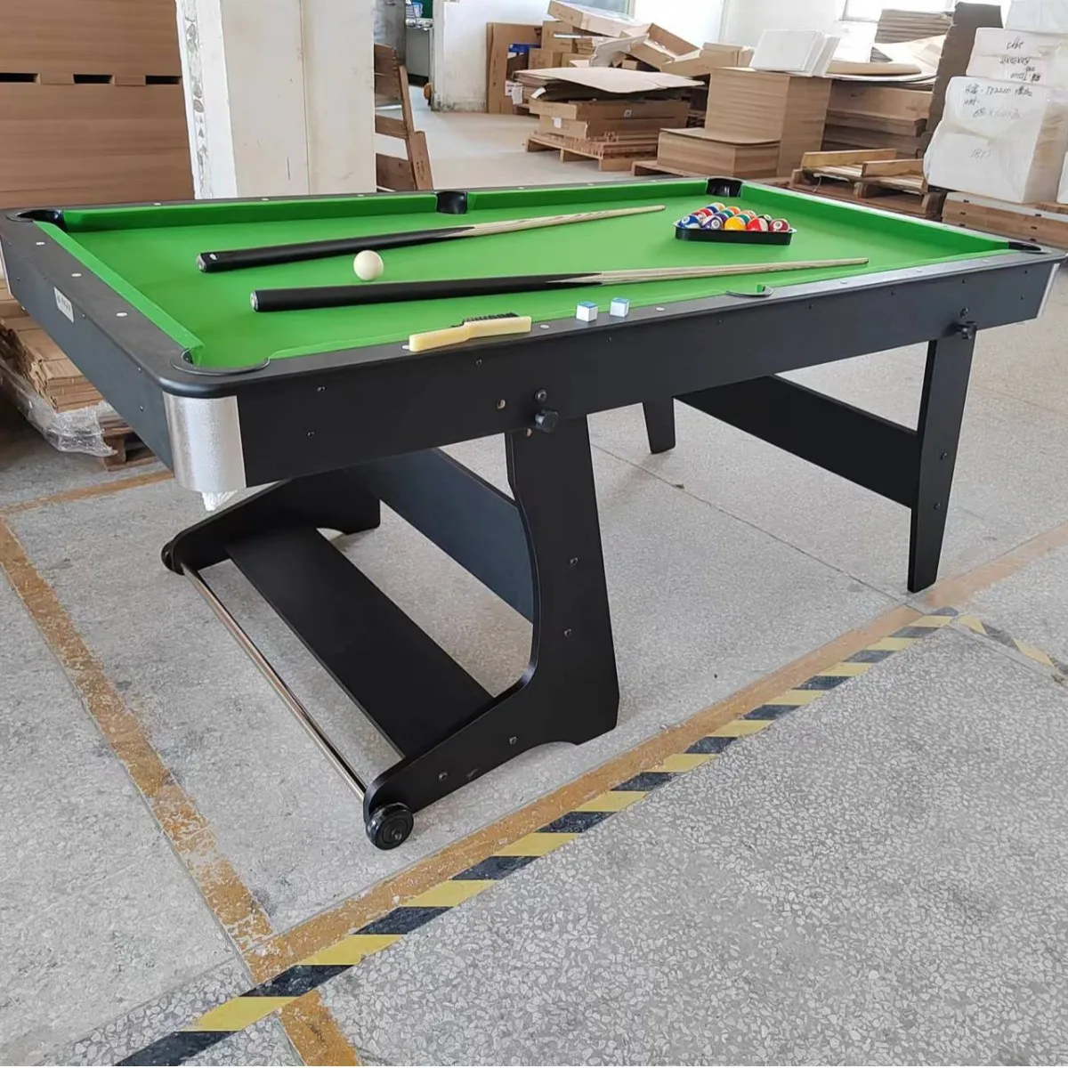 Wholesale 6ft Mini 3-in-1 Foldable MDF Pool Table with Wheels
