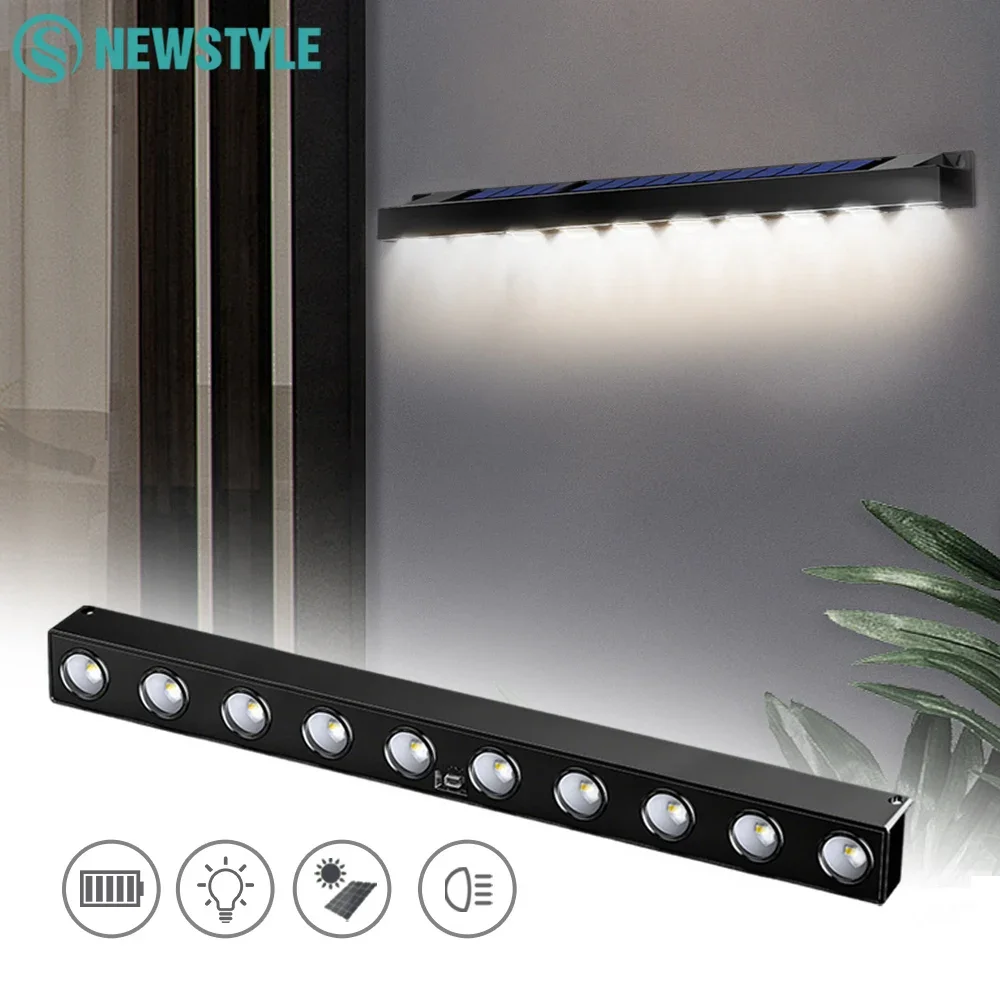 4/8 LED Solar Powered Wall Light Waterproof Garden Landscape Light Decor Sign Lights Solar Powered Lamp Atmosphere Light Fe
