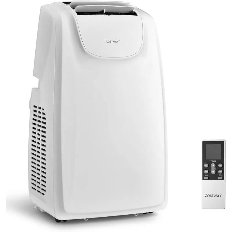 COSTWAY 11,500 BTU Portable Air Conditioner, with Dual Hose, Remote Control, Powerful AC Unit up to 400 Sq.Ft. with Dehumidifier