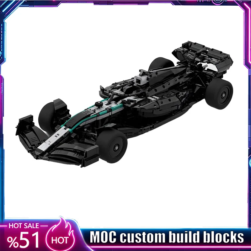 3429PCS Open Wheel Racing Vehicle Model 1:8 Scale MOC Custom Puzzle Architecture Assembly Building Blocks Educational Toy Gifts