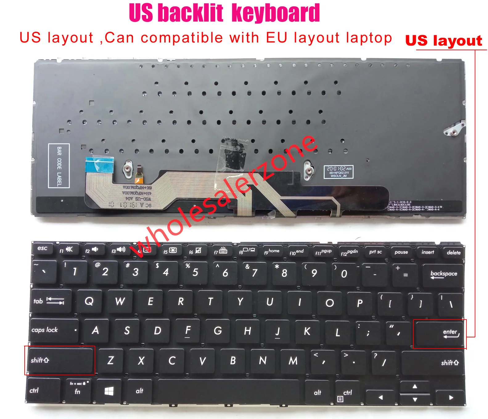 Nouveau clavier d'ordinateur portable américain pour Asus ZenBook Fip UX362 UX362FA Q326 Q326F Q326FA série ordinateur portable