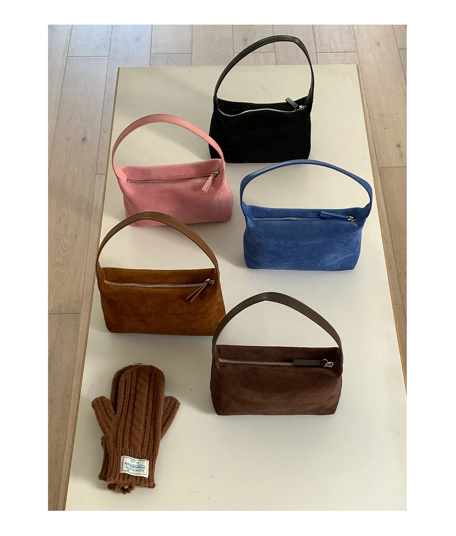 Bolso de Hombro de Gamuza a la Moda para Mujer, Bolso de Mano EMORRIN, Estilo Retro Otoño Invierno, Forro de Poliéster