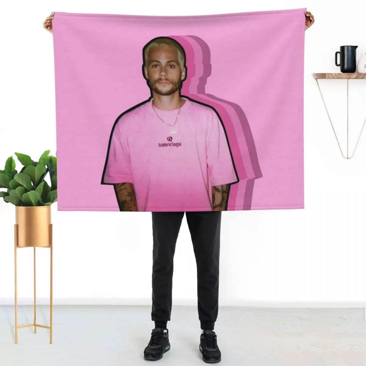

Dylan Obrien Collage Throw Blanket Durable Warm Blanket for Daily Home Use