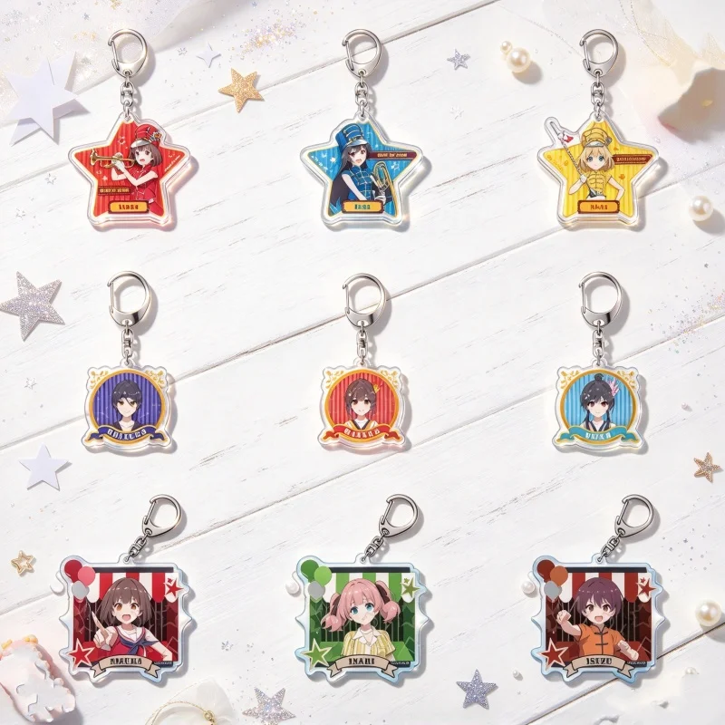 Acrylic Keychain Bag Pendant Anime GROW UP SHOW -Sunflower Circus- Aoi Yura/Akane Yura/Mizuka Tsurumaki 6CM Backpack Pendant