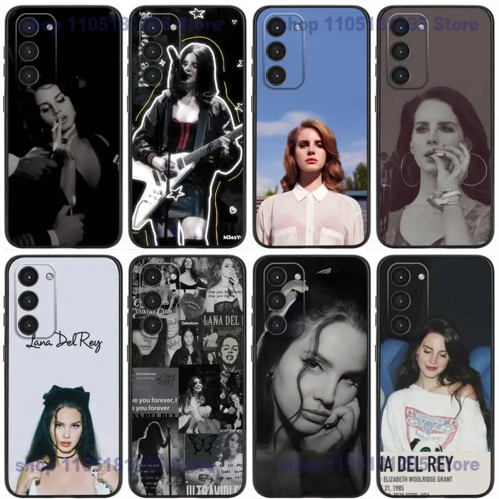 

Singer Lanas-w-Del-R-Rey Phone Case For Samsung Galaxy A32,21s,22,31,52,53,72,73,Note20,8,9,10 Soft Silicone Black Cover
