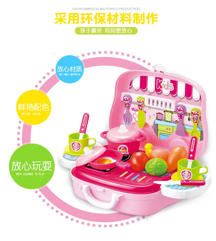 Simulation de maison de jeu pour enfants, outils de service de cuisine, jouet de médecin, maquillage coule, cadeau d'anniversaire pour fille et garçon, 216.239.