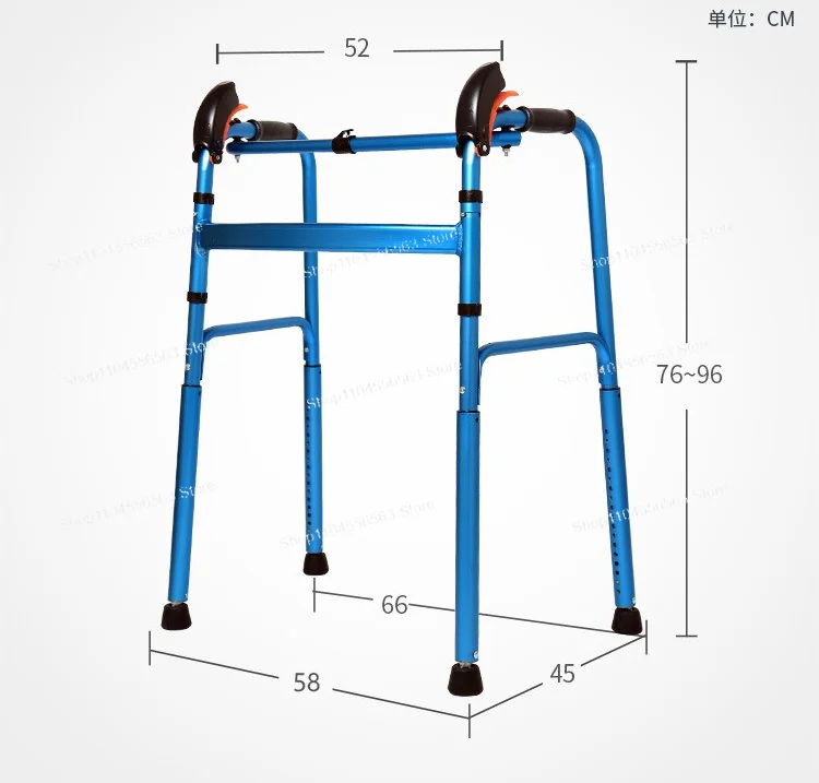 Aluminum Alloy Folding Elderly Disabled Stair Climbing Walker Height Adjustable Walking Aid