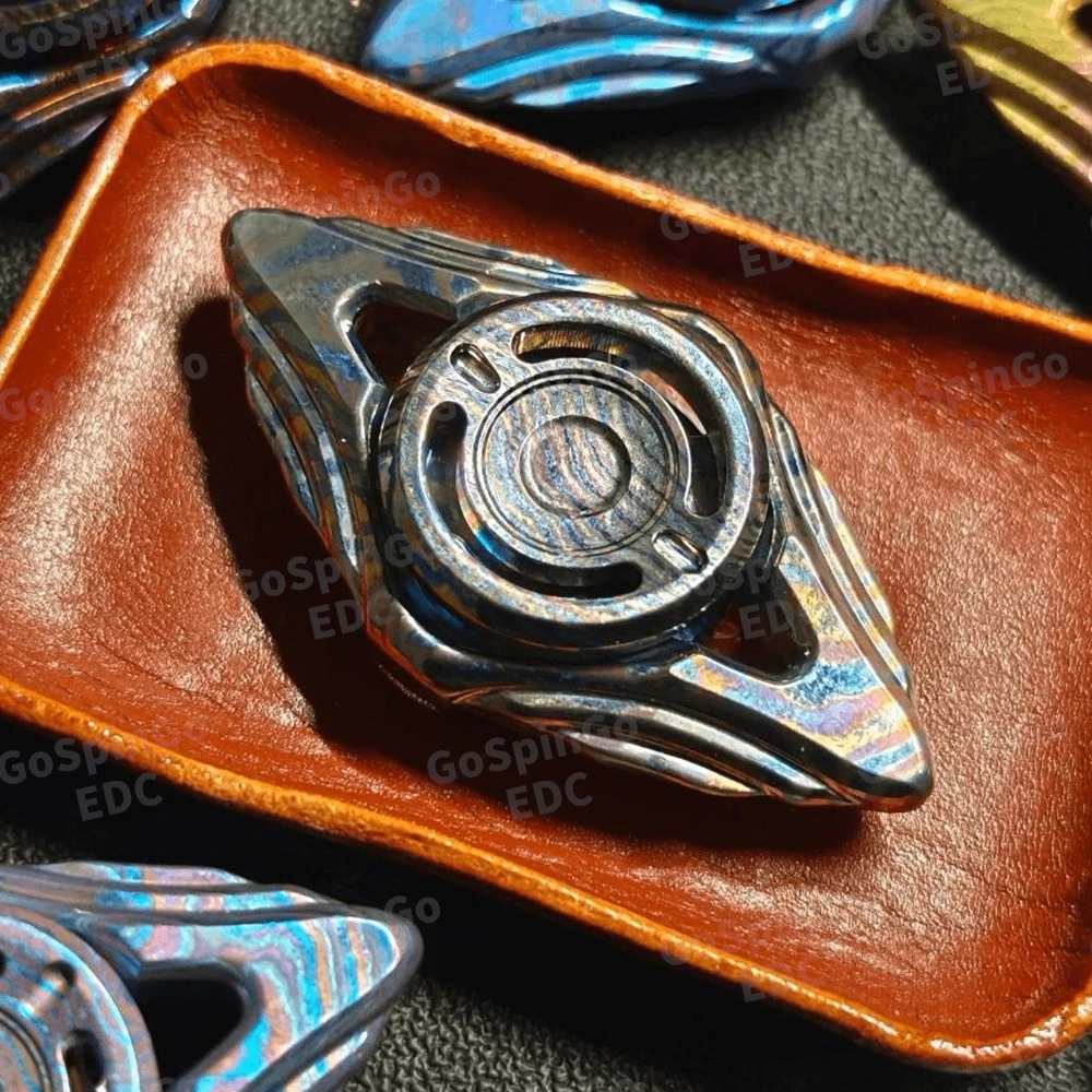 Pangolin Studio EDC Apostle Timascus Fidget Spinner Fidget Toys For Adults Office Desk Anxiety Relief Gadgets Random Color