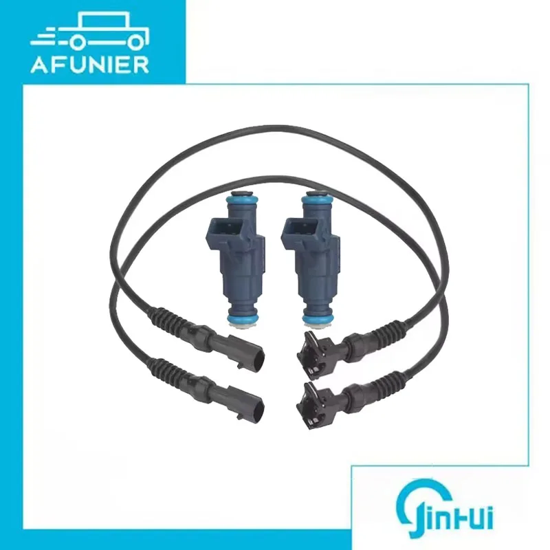 2Pairs Fuel Injector with Pigtail Harness For Polaris RZR Sportsman Ranger EFI 700 800 2005-2014 OE No.:1202863,0280156208