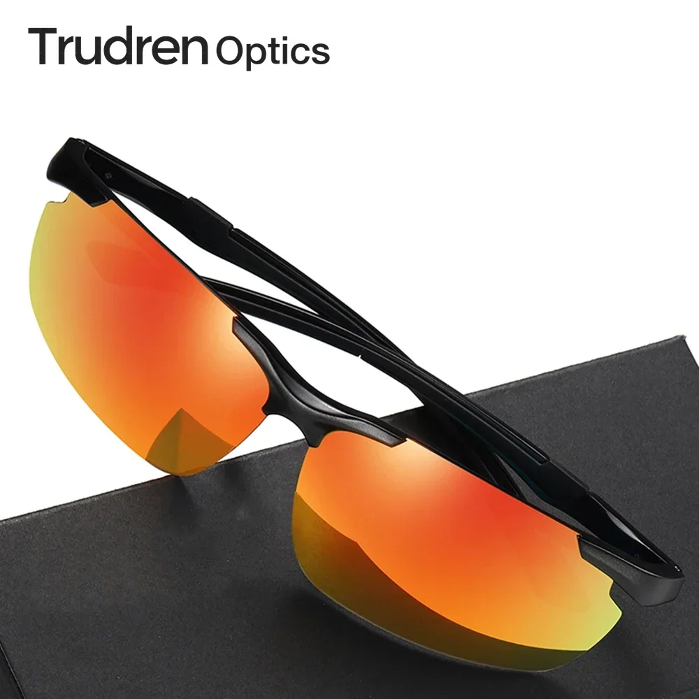 Trudren Alunimum Sport Wrap Sunglasses New Style for Men Polarized High Quality Sunglass Photochromic Driving Sun Glasses 5094