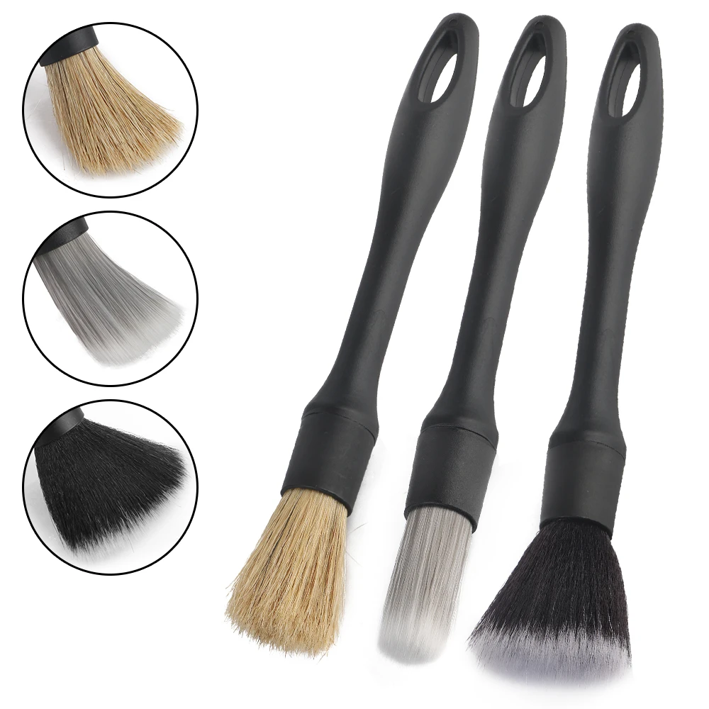 

Auto Interior Cleaning Brush with Synthetic Bristles Brush Set Dash Duster 3PCS Super Soft Car Detailing Brush Dust Remove Tools