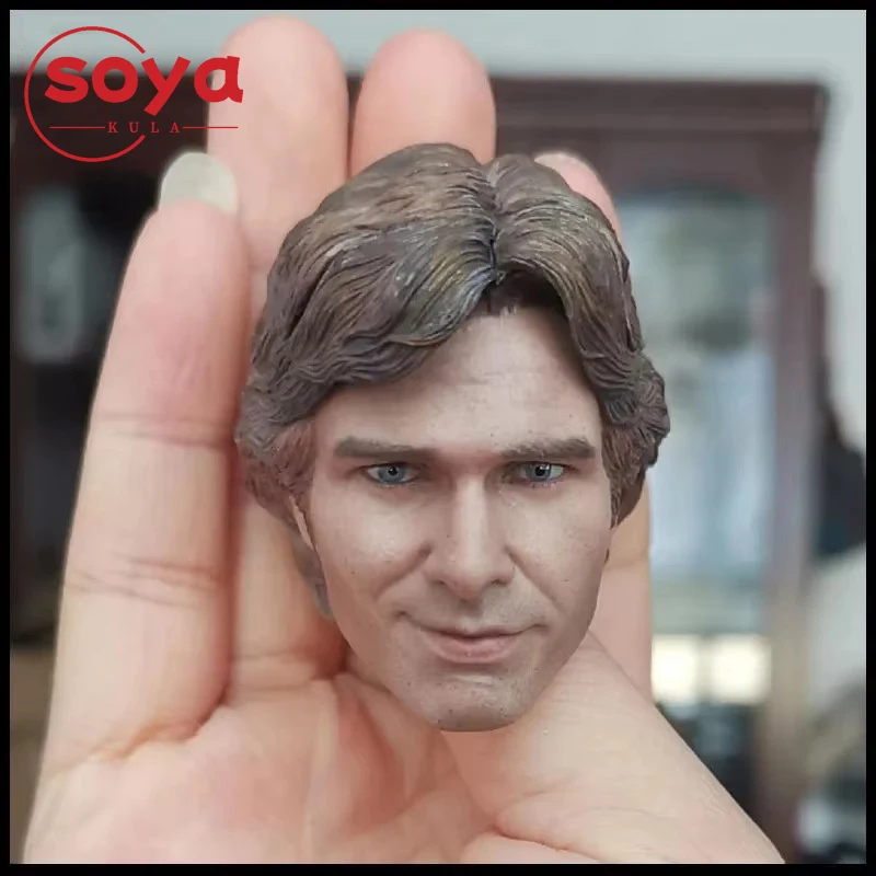 1/6 Scale Smiling Harrison Ford Head Sculpt Carving Model Fit 12'' Male Soldier Action Figure Body Dolls