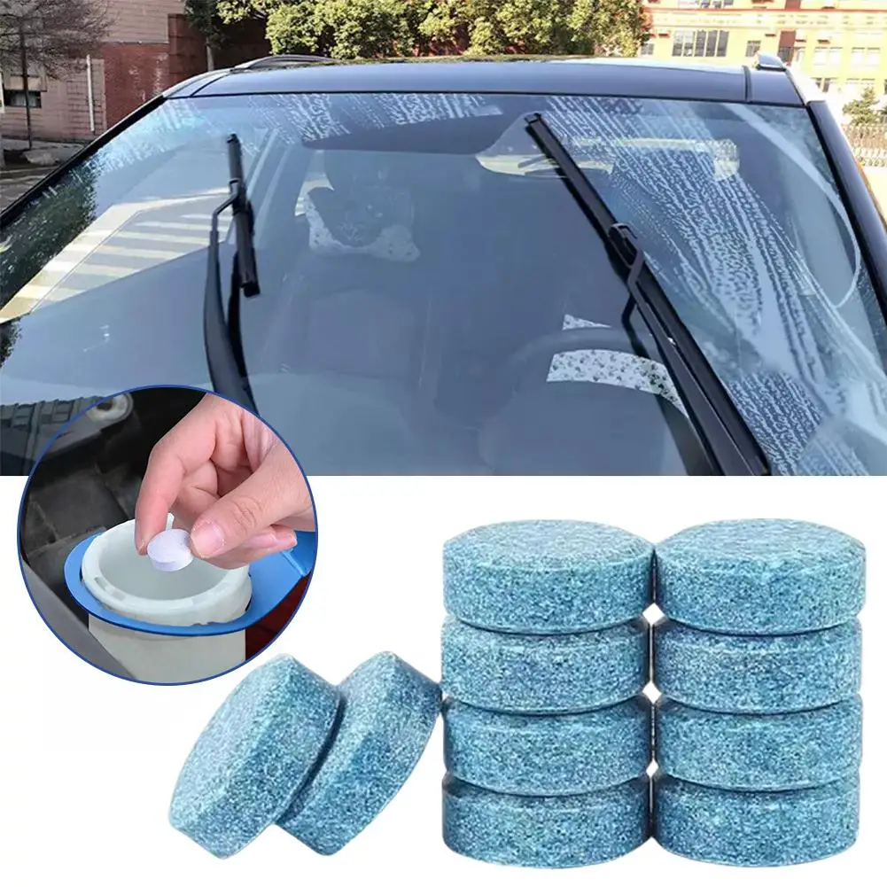 20-100pc Solid Cleaner Car Windscreen Cleaner Effervescent Tablet Auto Wiper Glass Solid Cleaning Concentrated Tablets Detergent