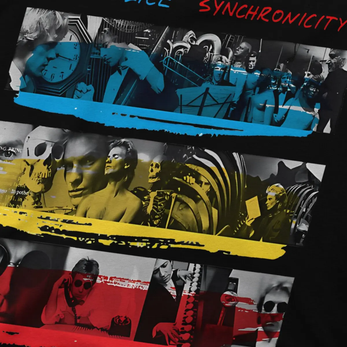 Men Synchronicity T Shirt The Police Band Tops Vintage Short Sleeve Round Neck Tees Gift Idea T-Shirts