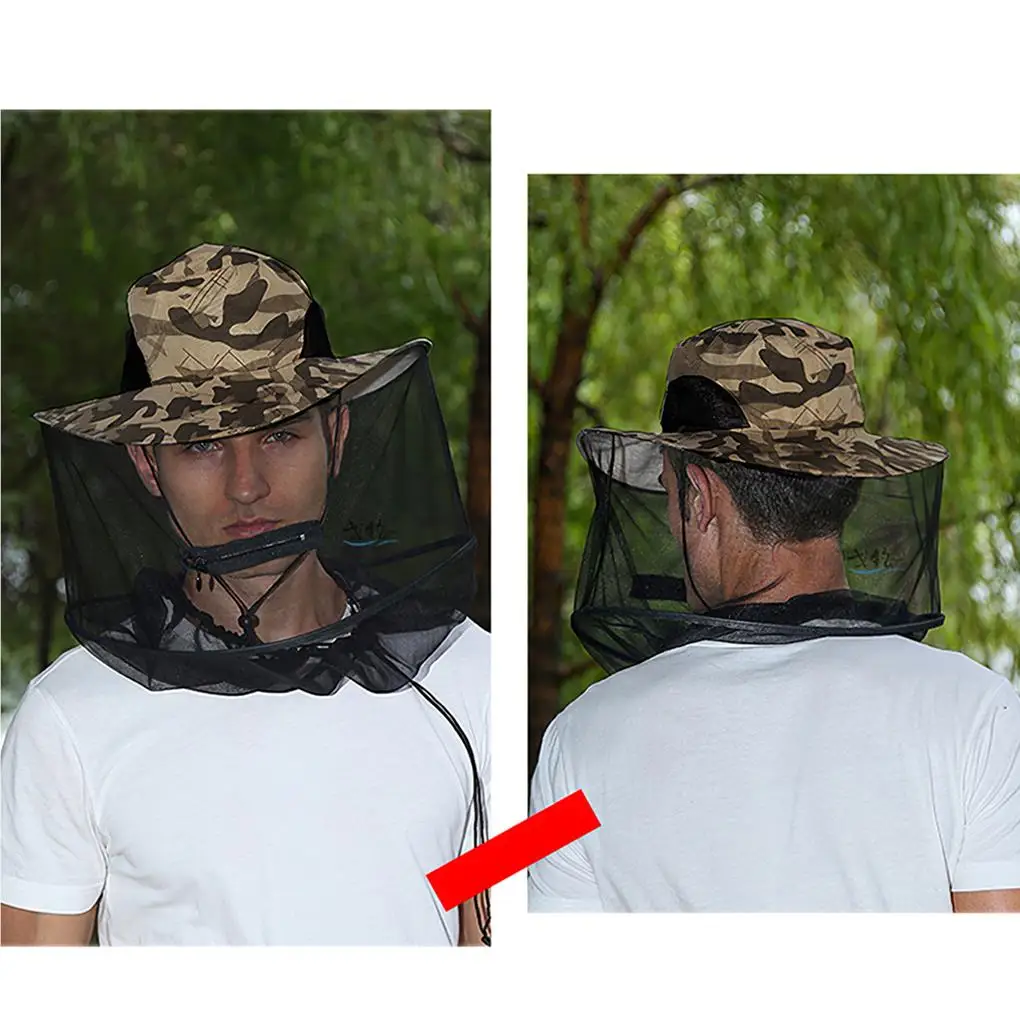 Anti-mosquito Cap Folding Fishing Head Net Hat Sunscreen Repellent Sun-proof Sunshade Casual Caps Outdoors No.3